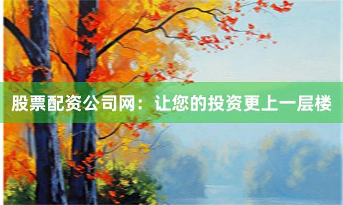 股票配资公司网：让您的投资更上一层楼